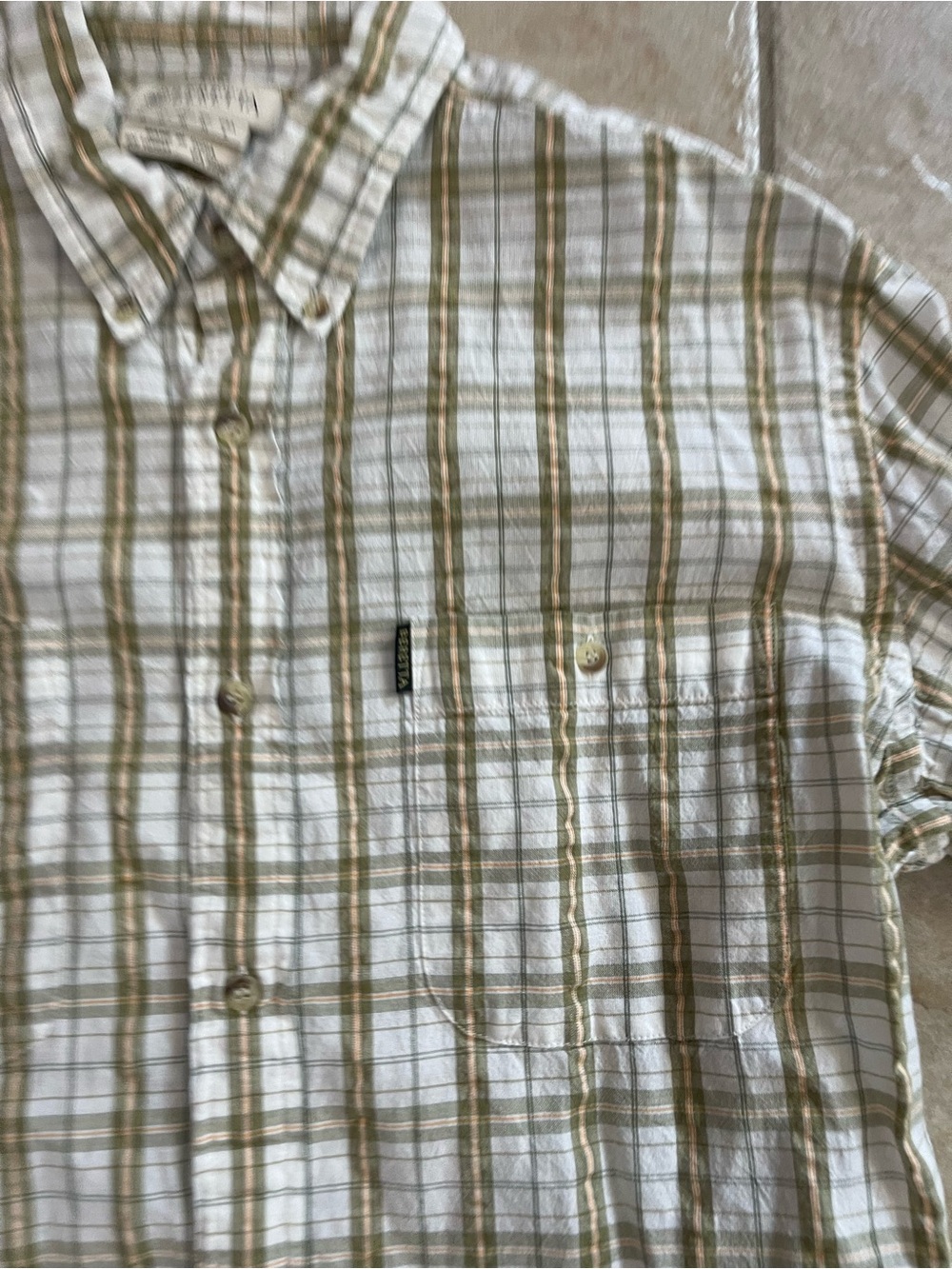 Mens BERETTA long sleeve cotton button down shirt sz L NICE! mint cond - Picture 2 of 7